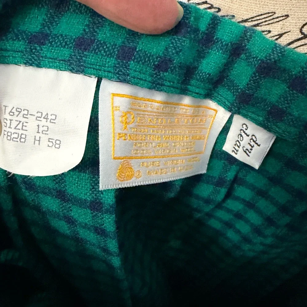 Pendleton Pleated Skirt Womens Size 12 Vintage Plaid Wool Midi Academia Classic